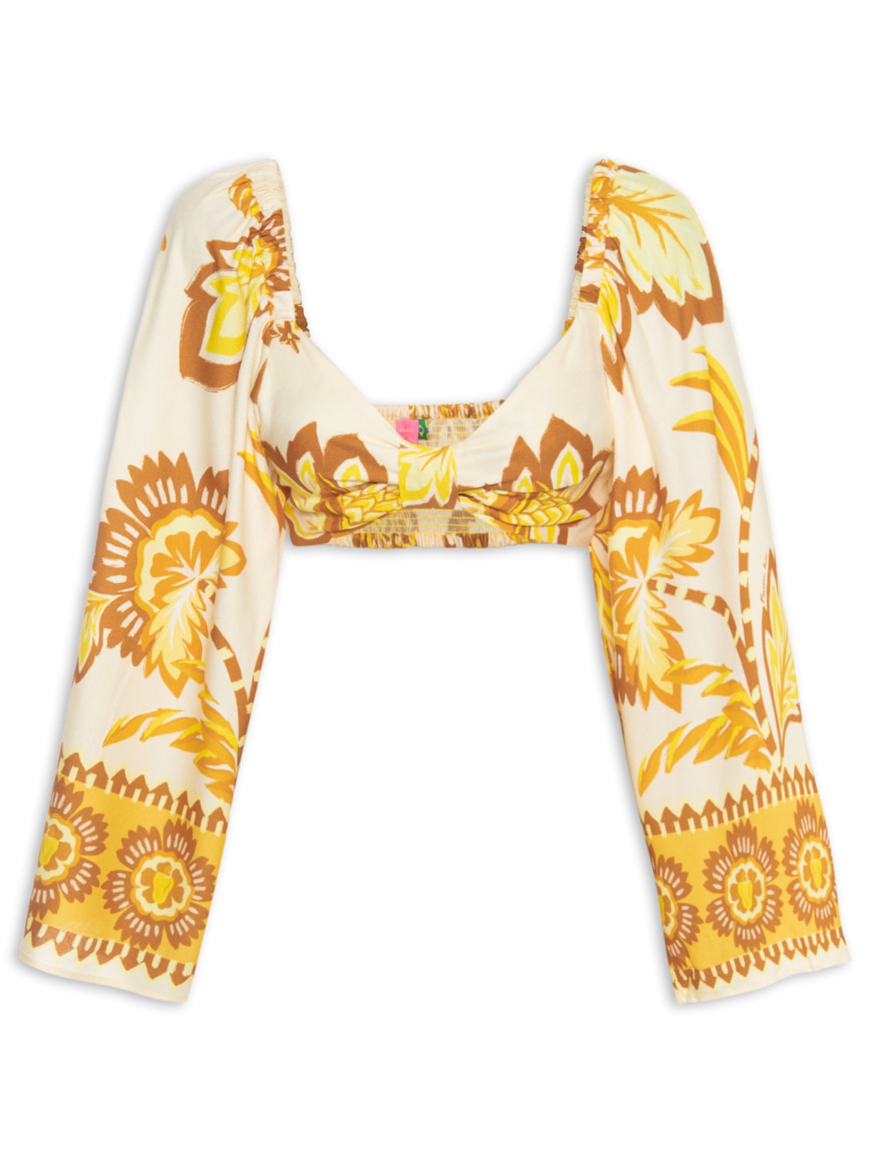 Blusa Feminina Aura Floral - Amarelo