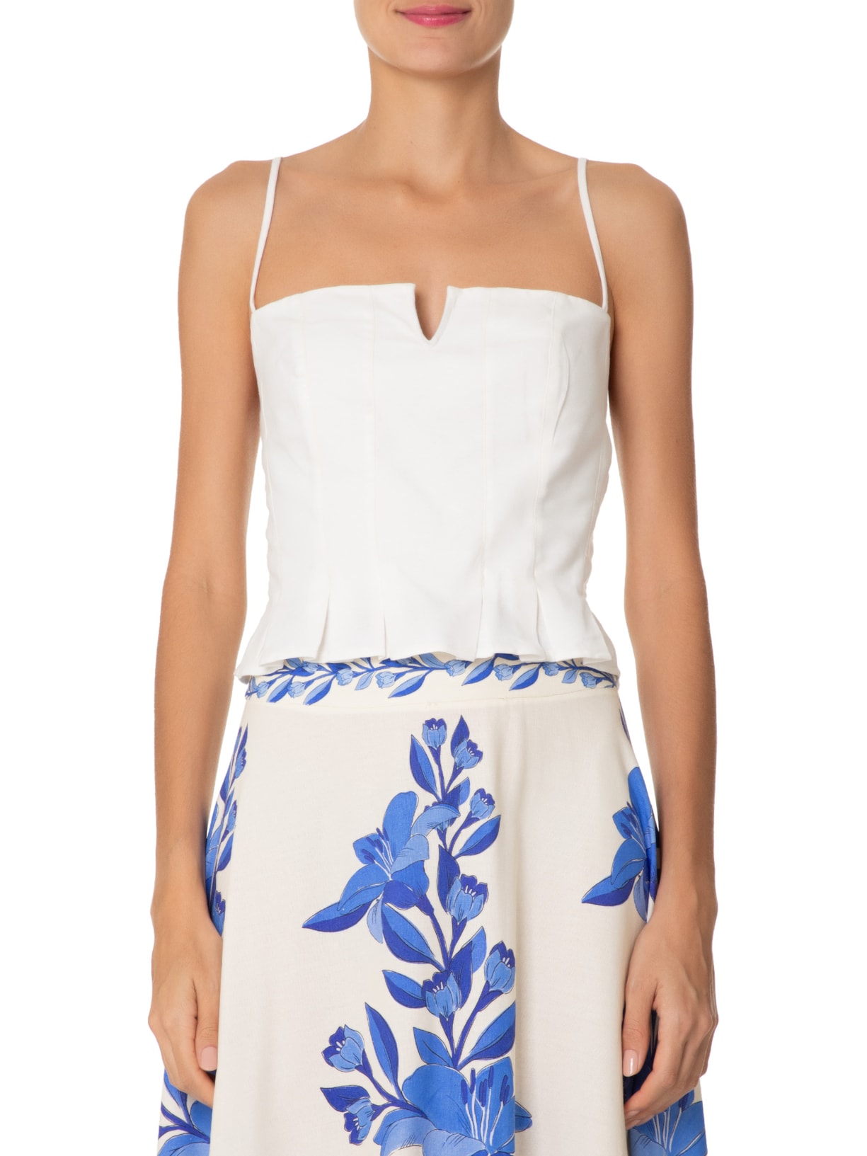 Blusa Feminina Babado Barra Branco Farm