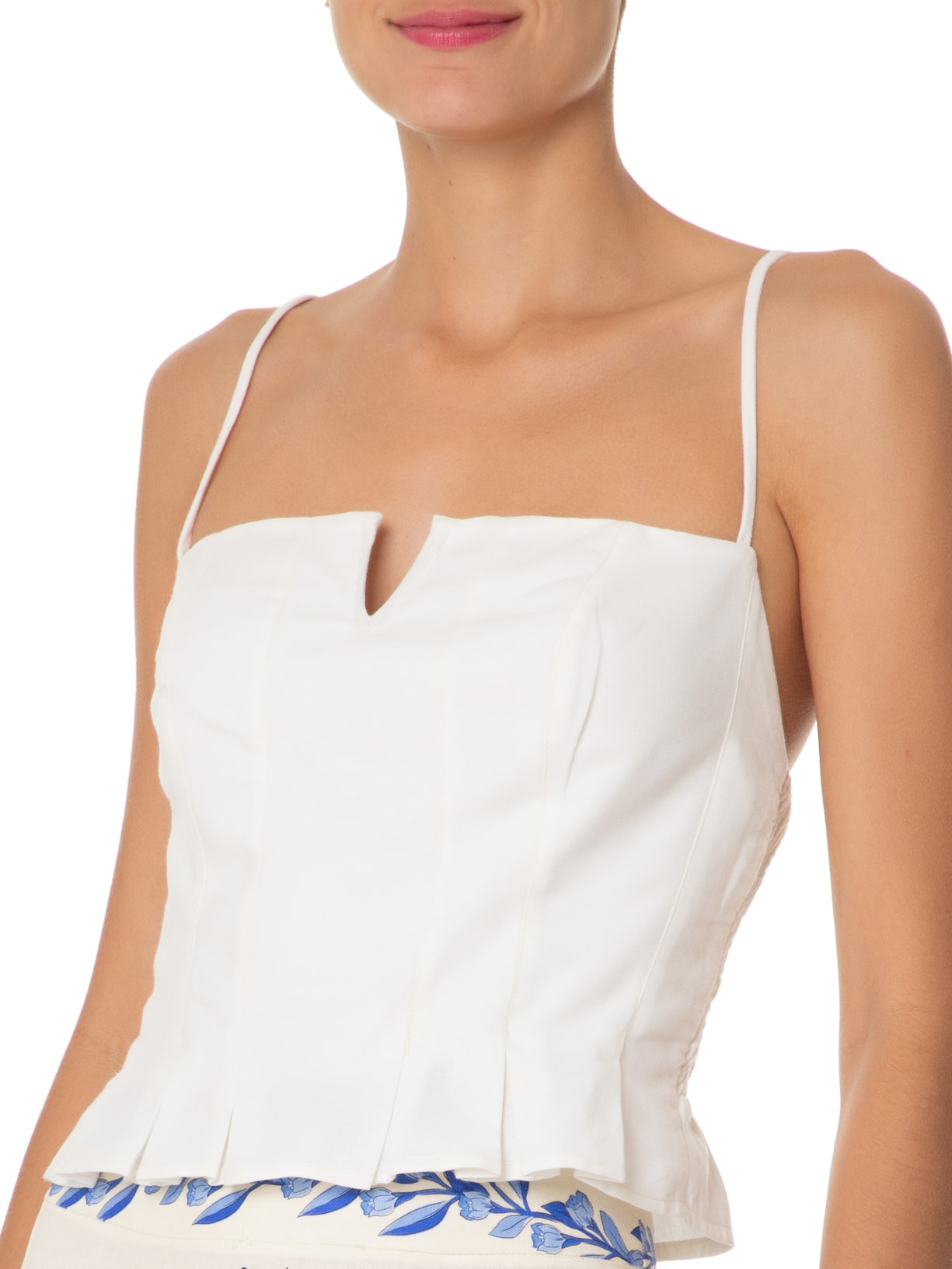 Blusa Feminina Babado Barra Branco Farm