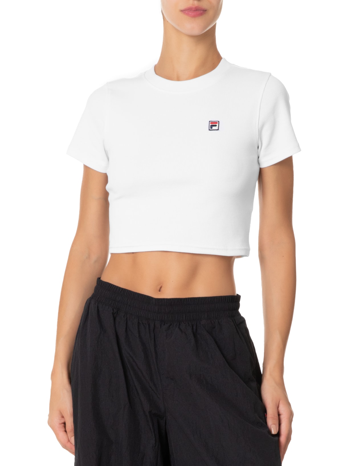 Fila X Hailey Blusa Feminina Baby Tee Branco - Main Image