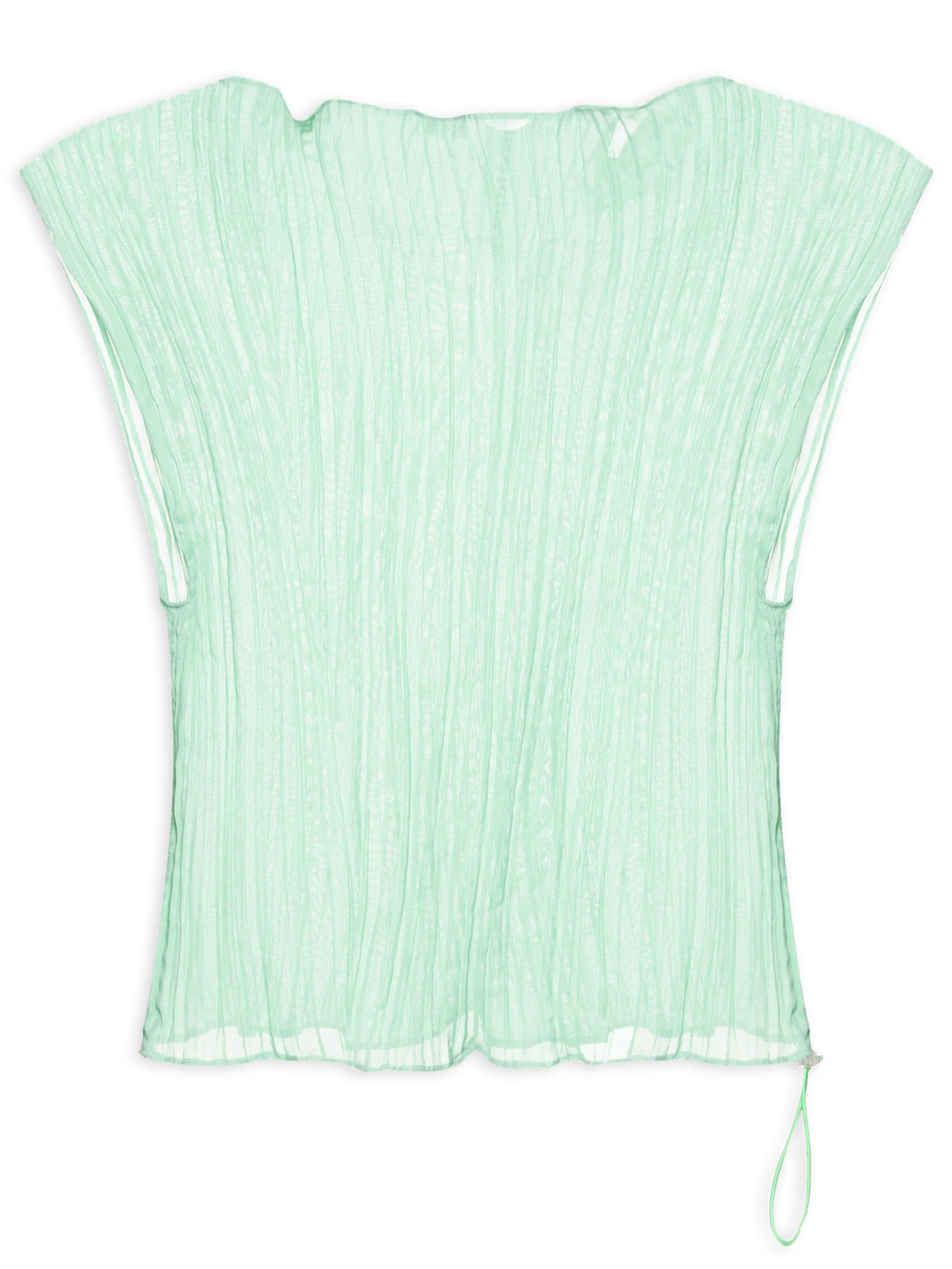Blusa Feminina Baby Tee Plissê - Verde