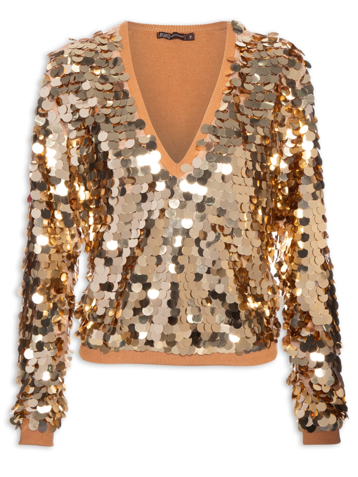 Blusa Feminina Balls Isla Tricot - Dourado