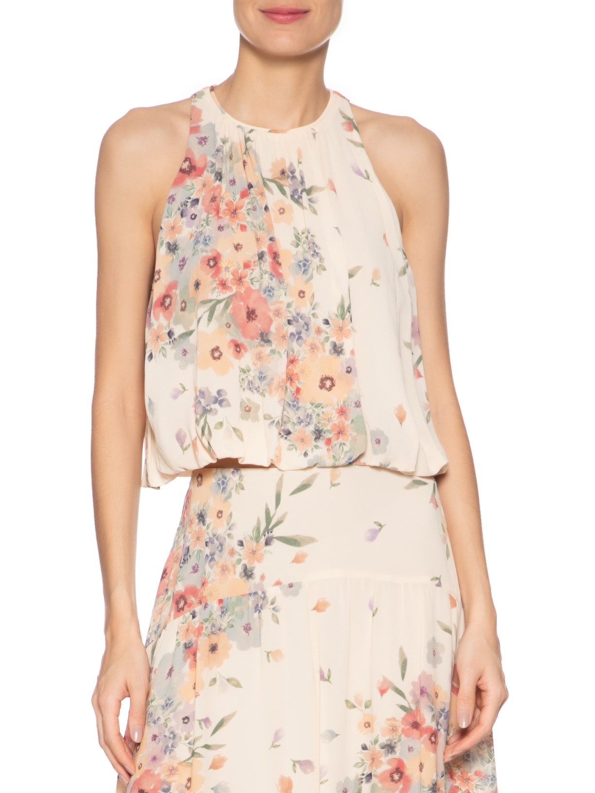 Blusa Feminina Balonê Allure Bege Maria Filó