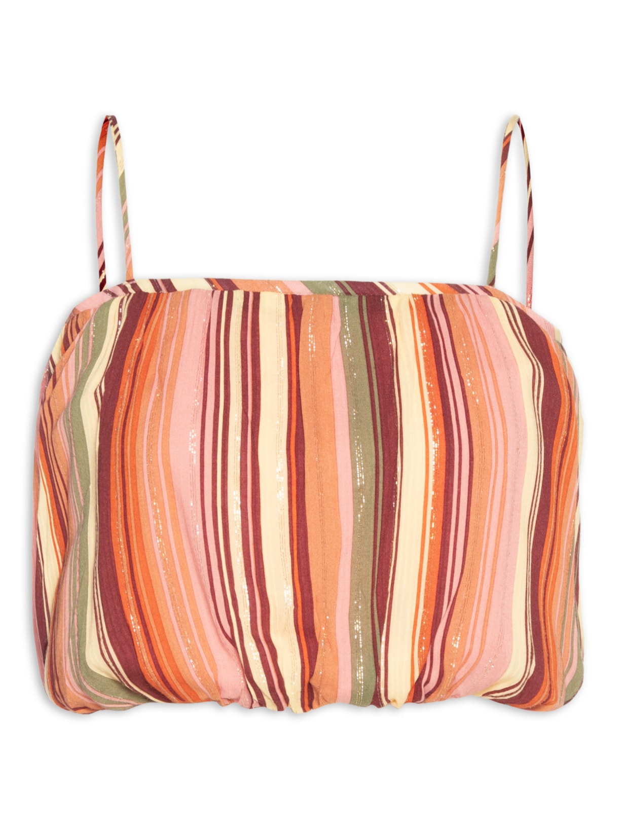 Blusa Feminina Balonê Lurex Estampa Bosque - Rosa