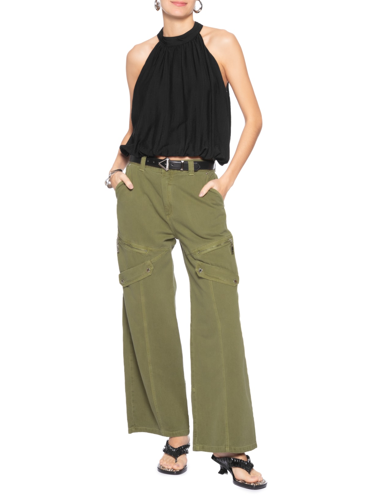Blusa Feminina Balonê Preto Market 33
