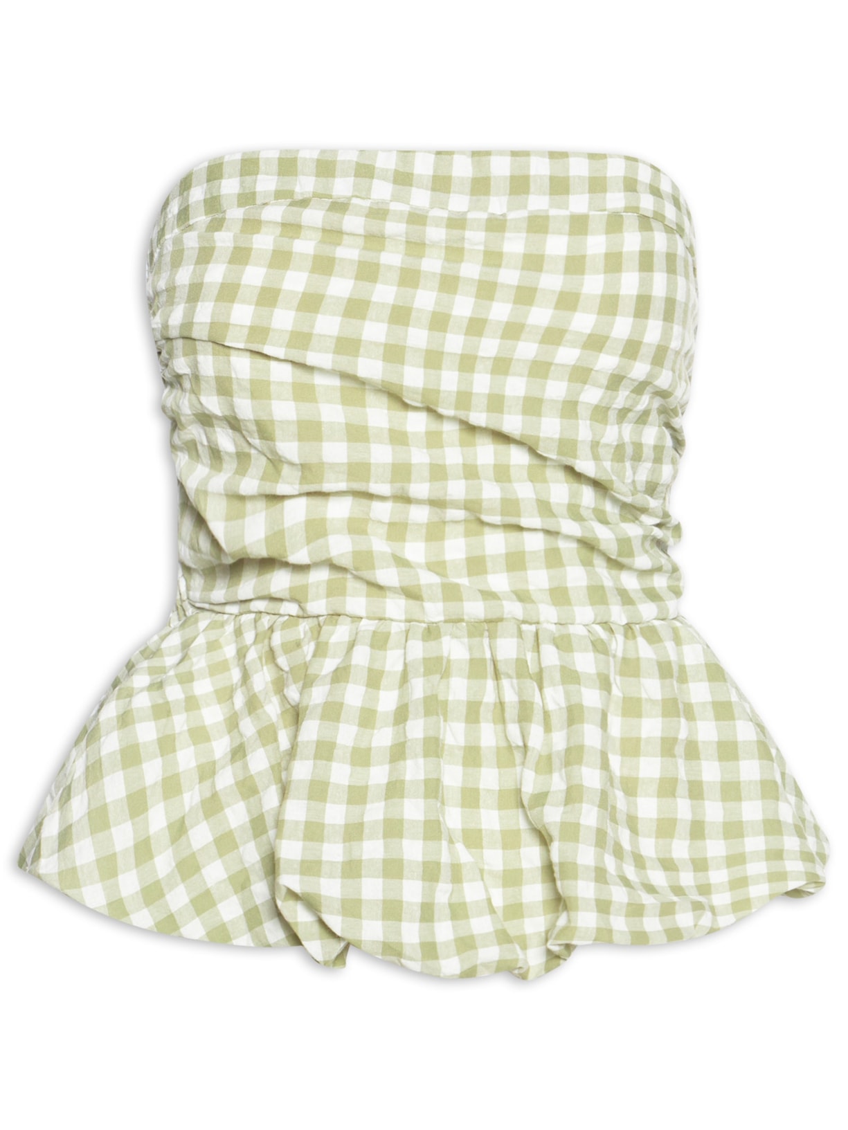 Blusa Feminina Balonê Xadrez Verde Market 33