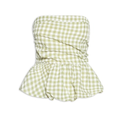 Blusa Feminina Balonê Xadrez - Verde