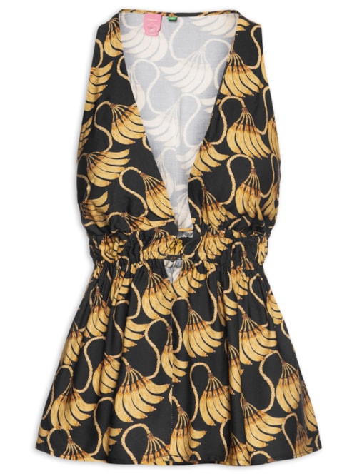 Blusa Feminina Banana Tassel Mini - Preto