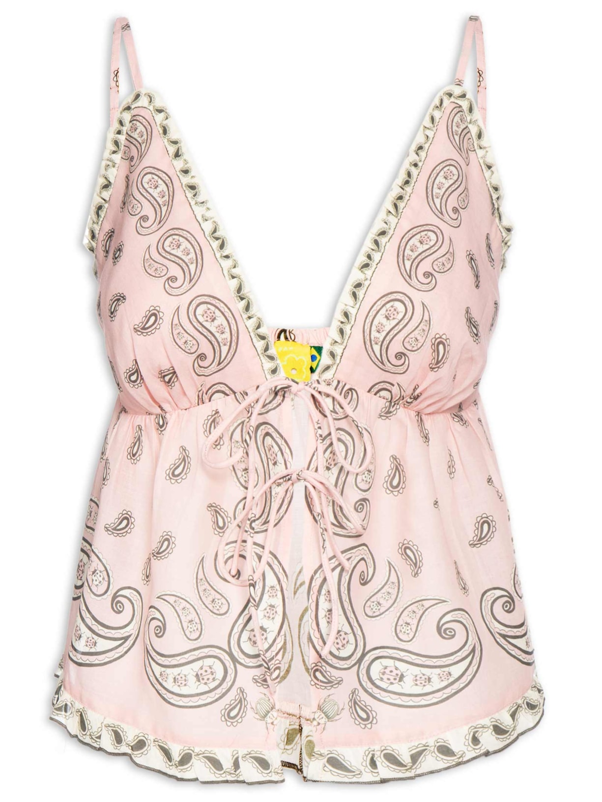 Blusa Feminina Bandana Jardim - Rosa