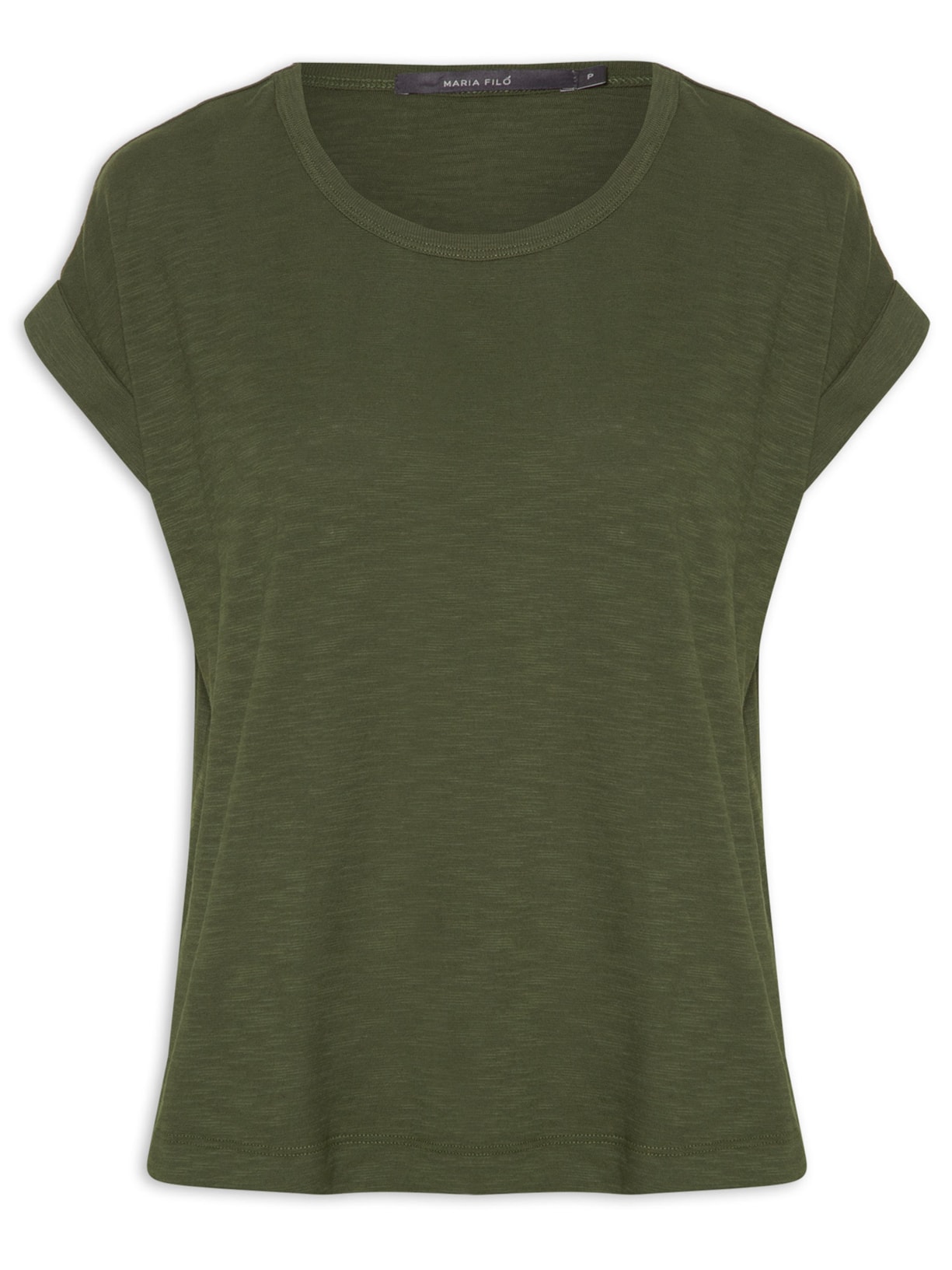 Blusa Feminina Barra Dobrada Manga - Verde