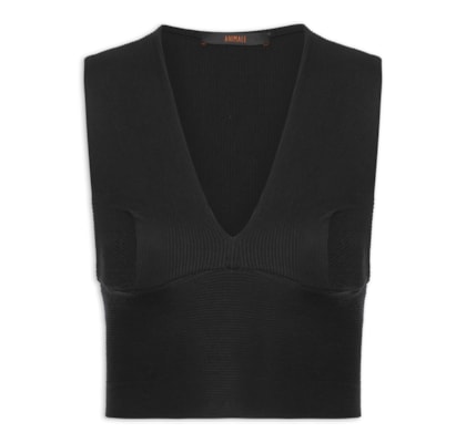Blusa Feminina Barra Dupla - Preto