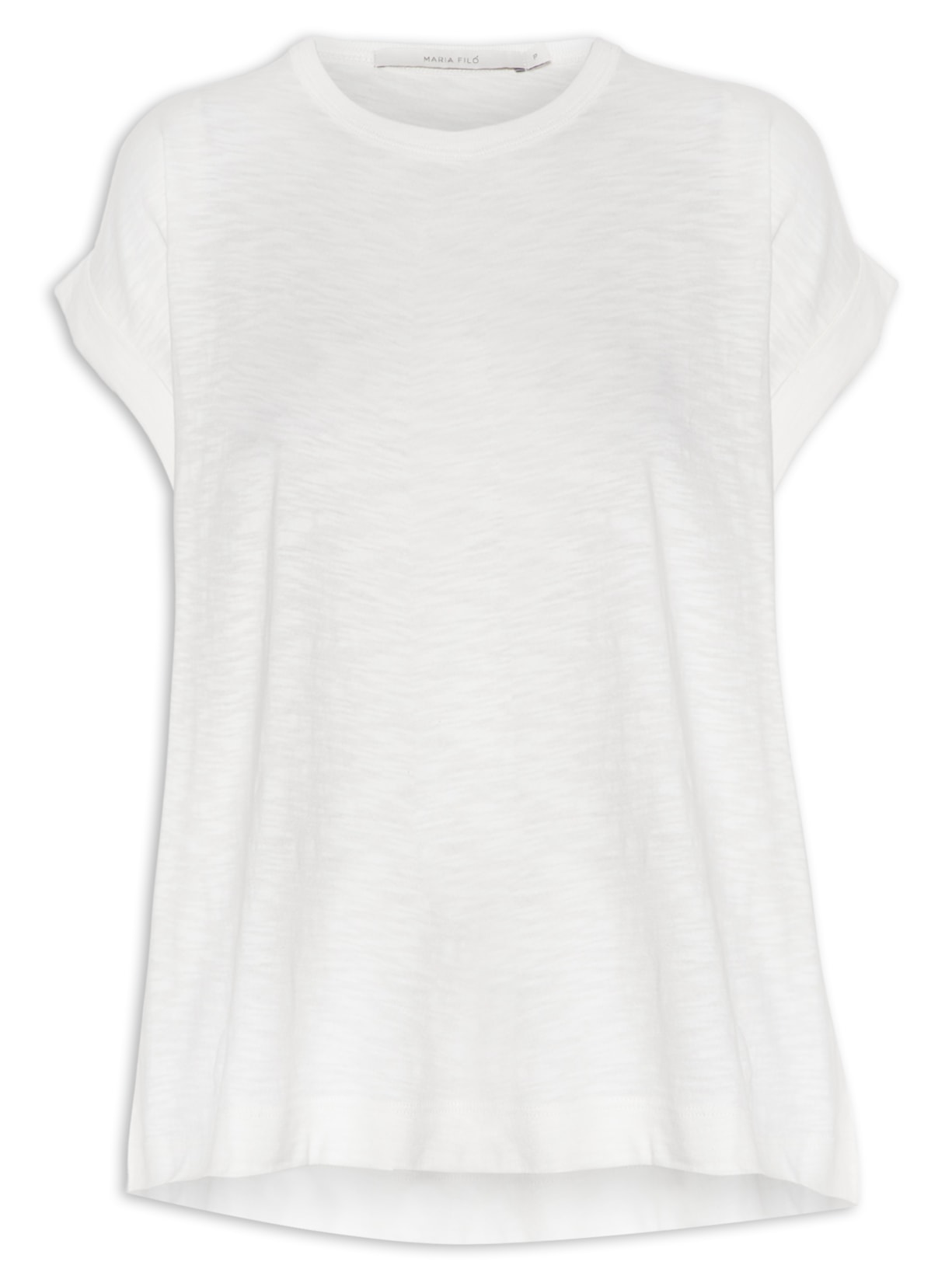 Blusa Feminina Barra Manga Dobrada - Branco