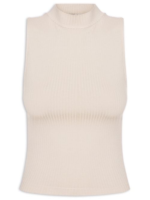 Blusa Feminina Básica Canelada - Bege