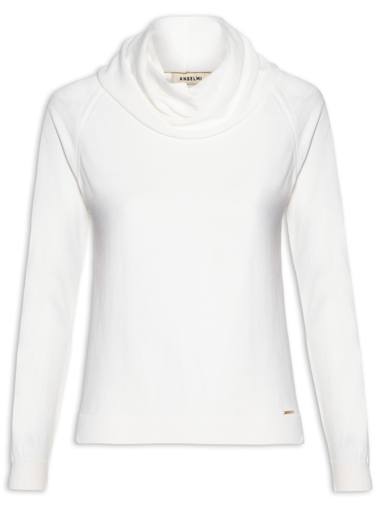 Blusa Feminina Básica Com Gola Alta - Branco