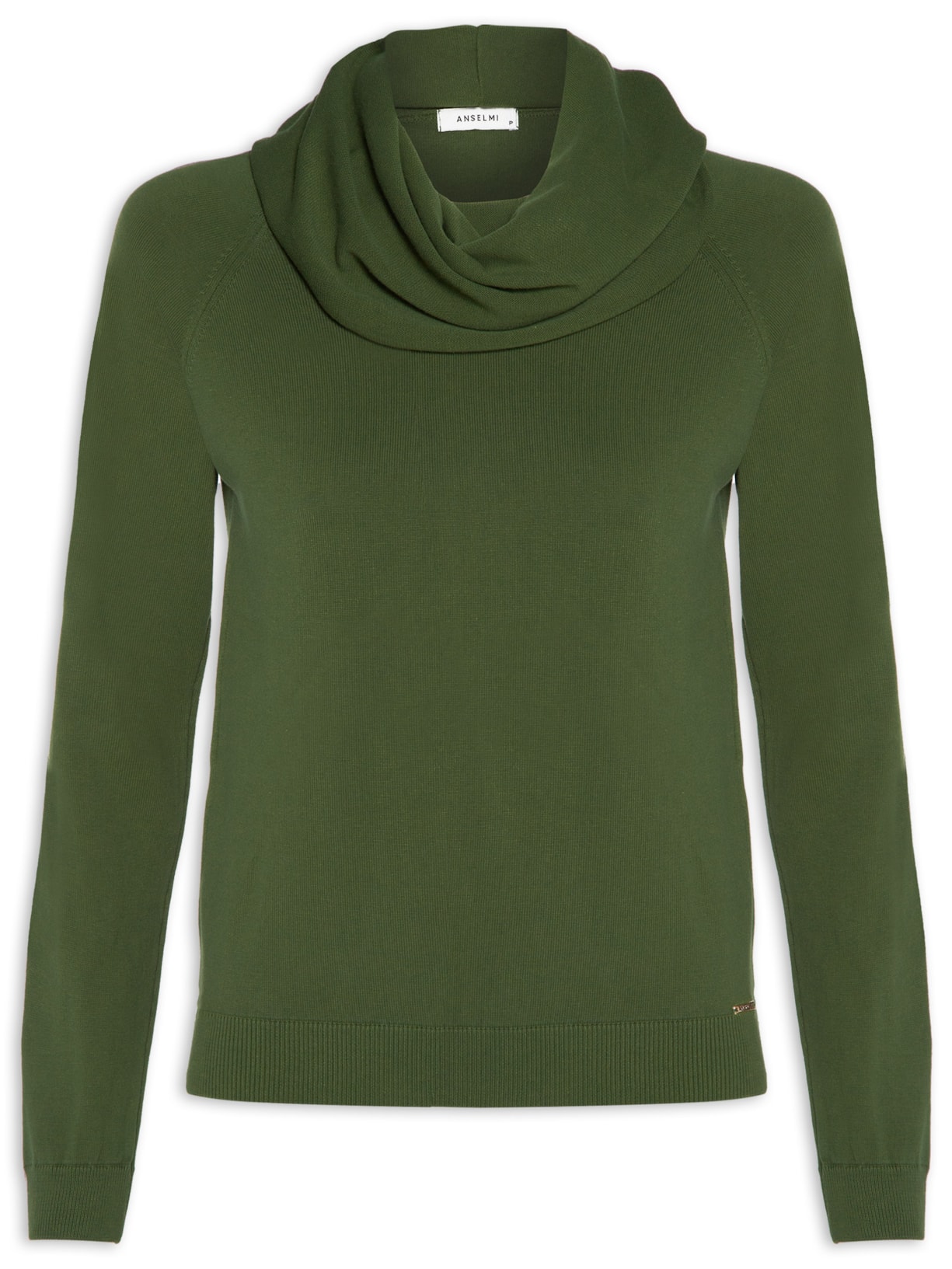 Blusa Feminina Básica Com Gola Alta - Verde