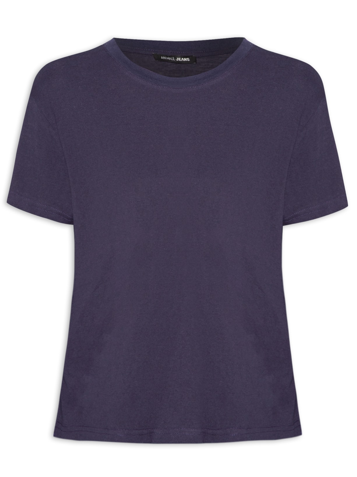 Blusa Feminina Básica Decote Redondo - Azul