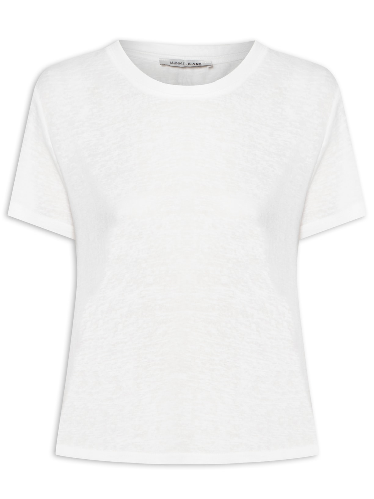 Blusa Feminina Básica Decote Redondo - Branco