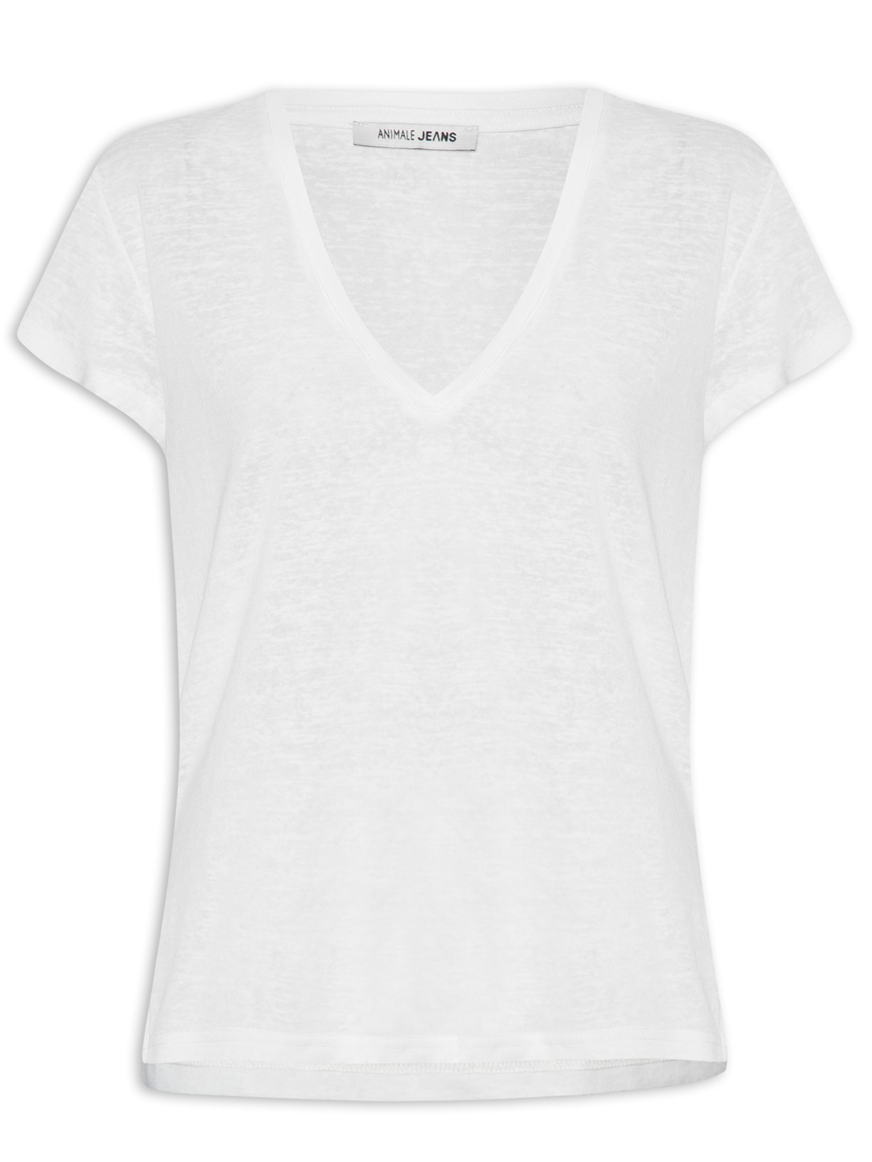 Blusa Feminina Básica Decote V - Branco