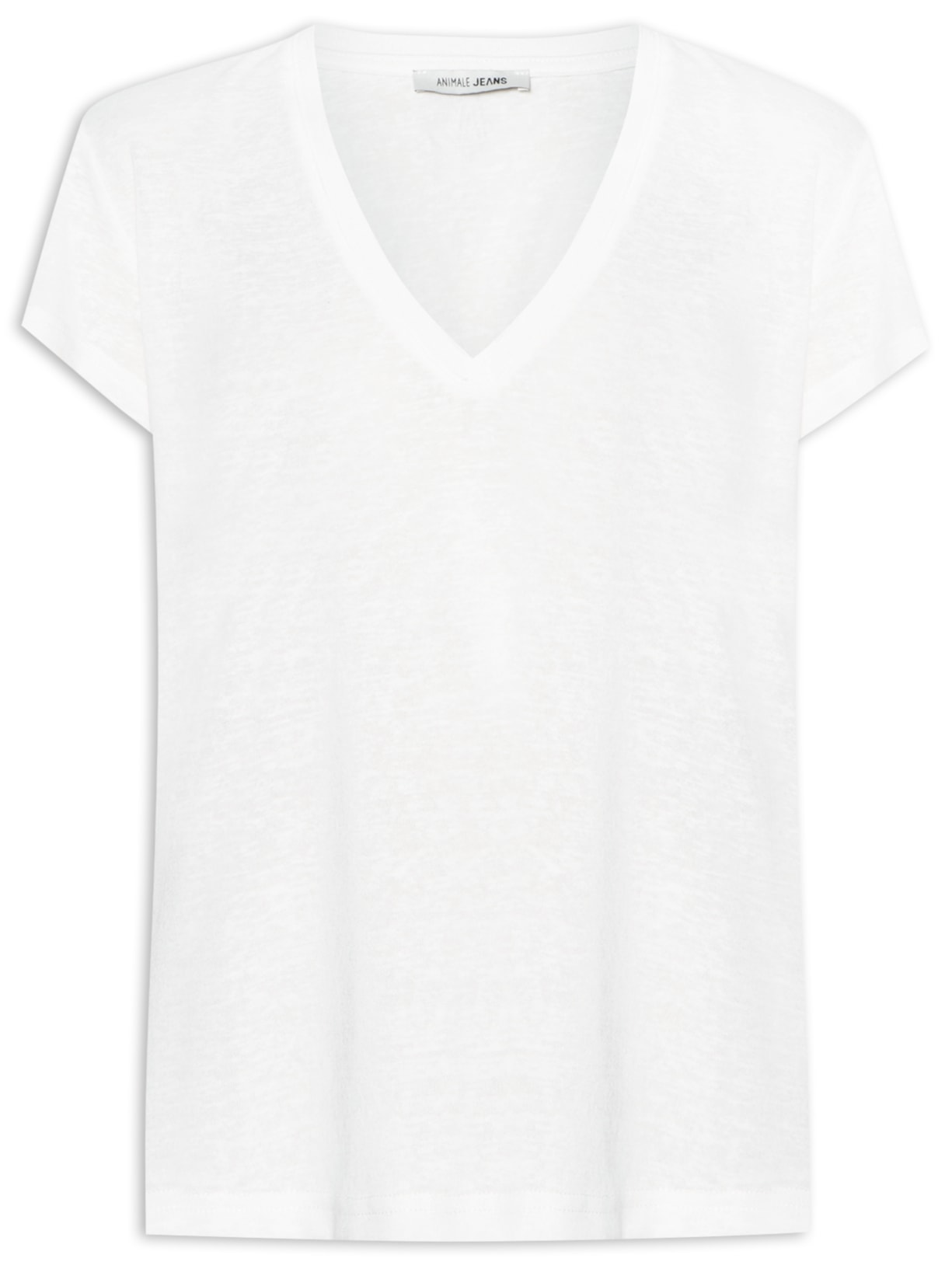 Blusa Feminina Básica Decote V - Branco