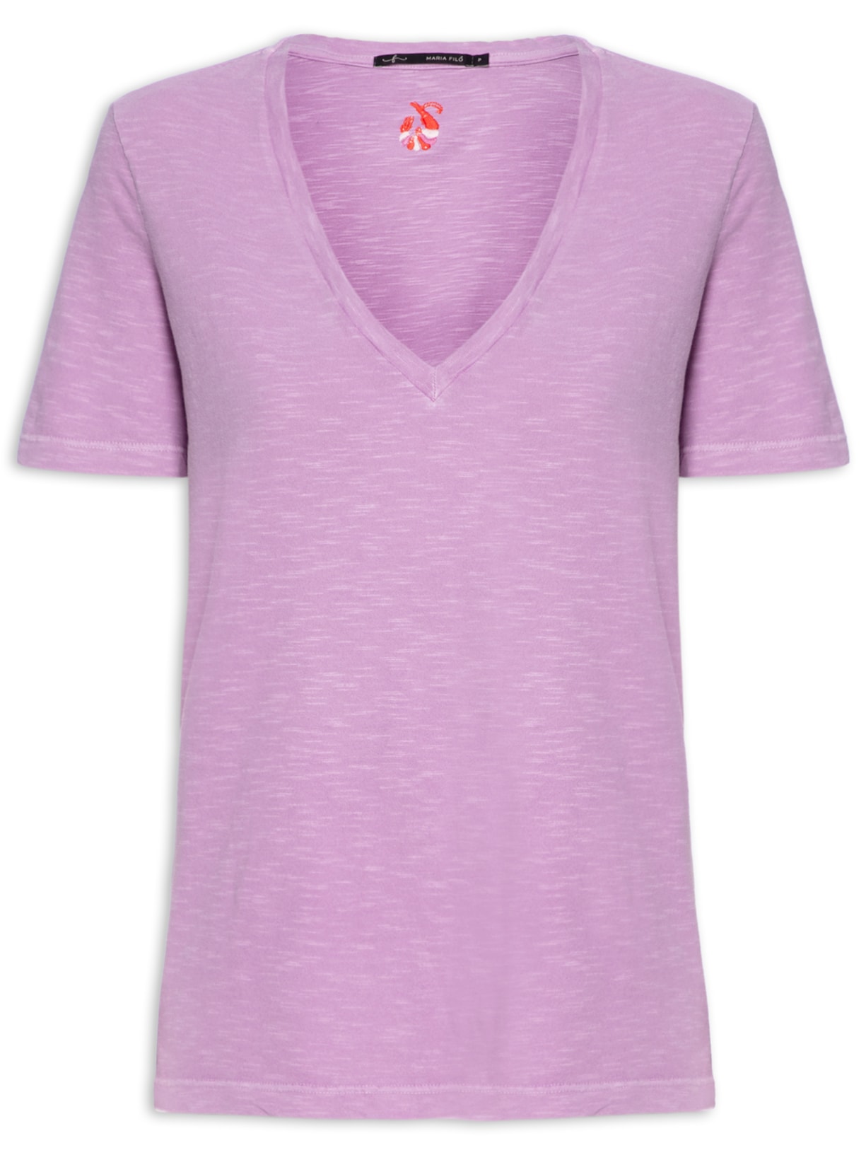 Blusa Feminina Básica Decote V - Roxo