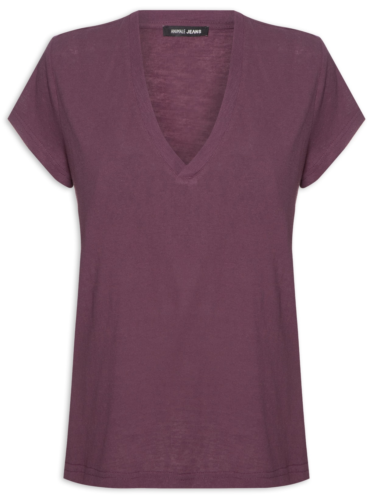 Blusa Feminina Básica Decote V - Roxo