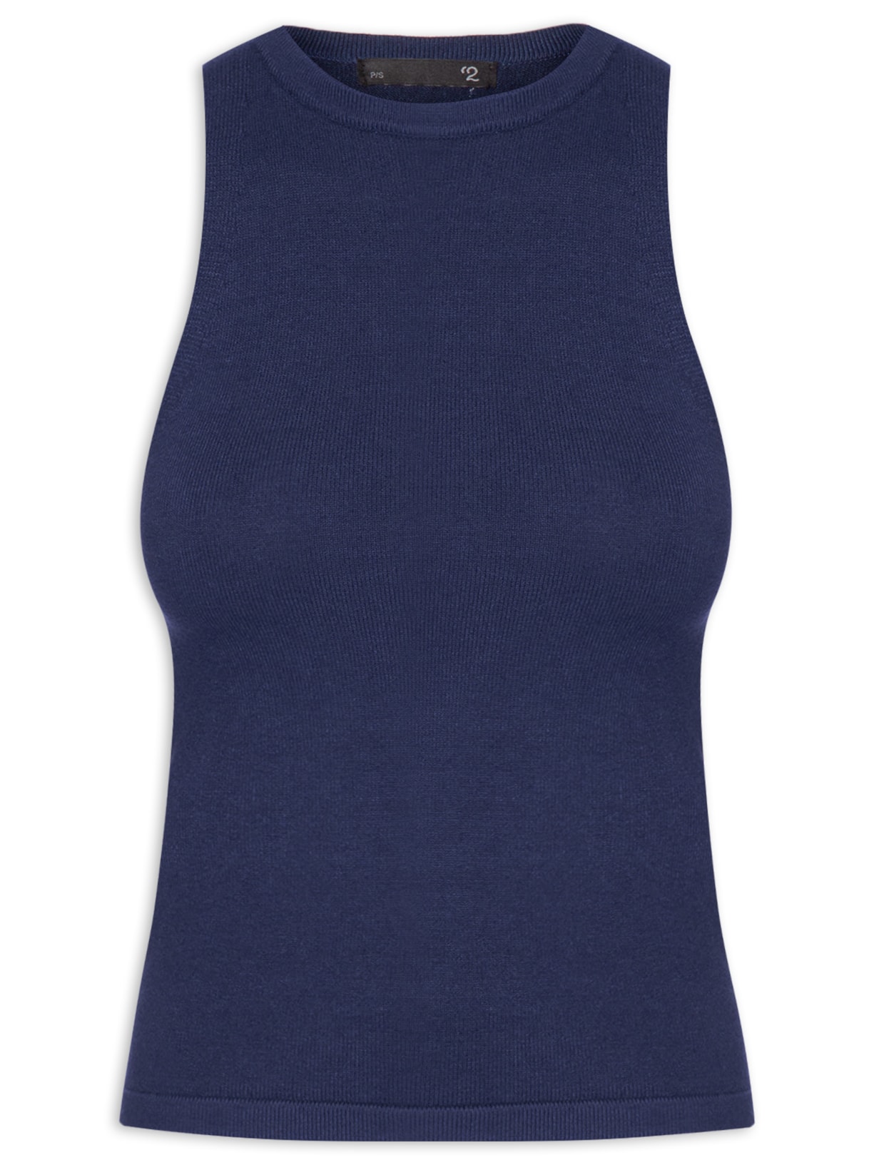 Blusa Feminina Básica Em Tricot - Azul