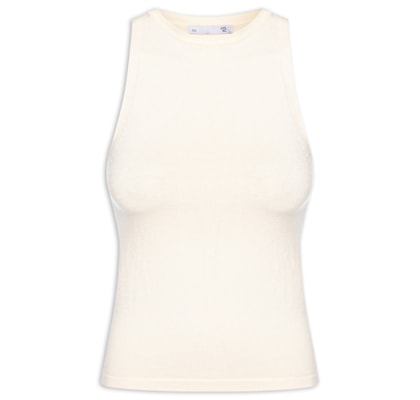 Blusa Feminina Básica Em Tricot - Bege