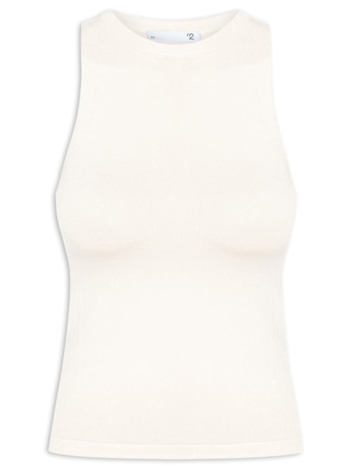 Blusa Feminina Básica Em Tricot - Branco