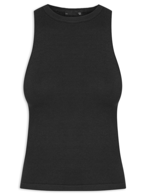 Blusa Feminina Básica Em Tricot - Preto