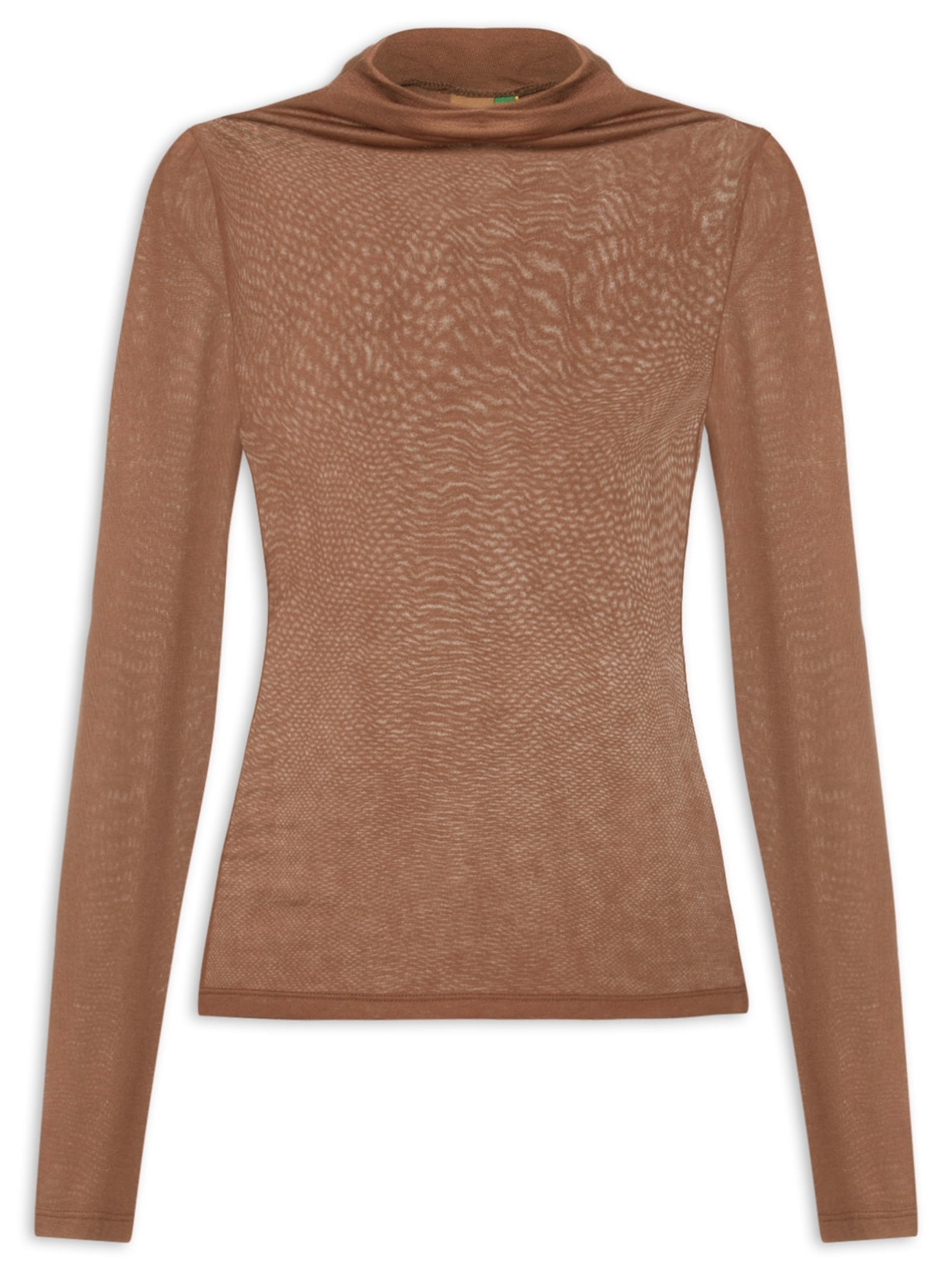 Blusa Feminina Básica Manga Longa - Marrom