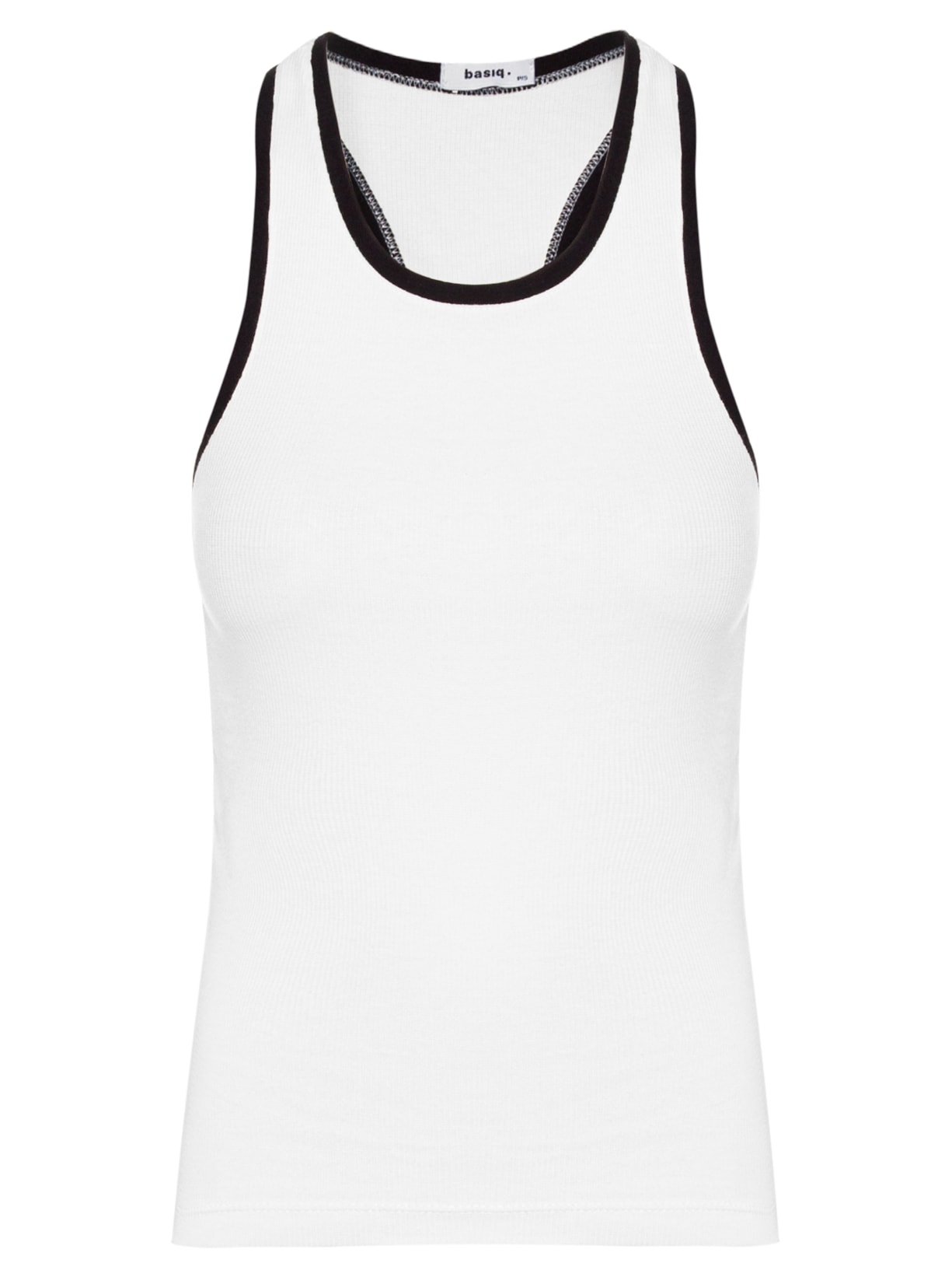 Blusa Feminina Básica Sem Manga - Branco