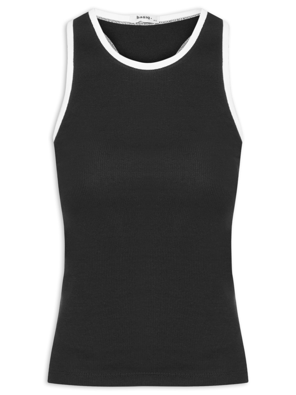 Blusa Feminina Básica Sem Manga - Preto