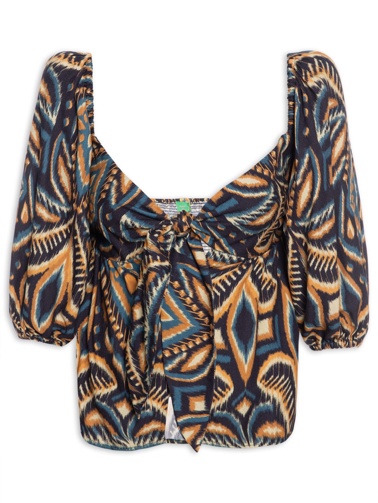 Blusa Feminina Bata Amarração Alba - Azul