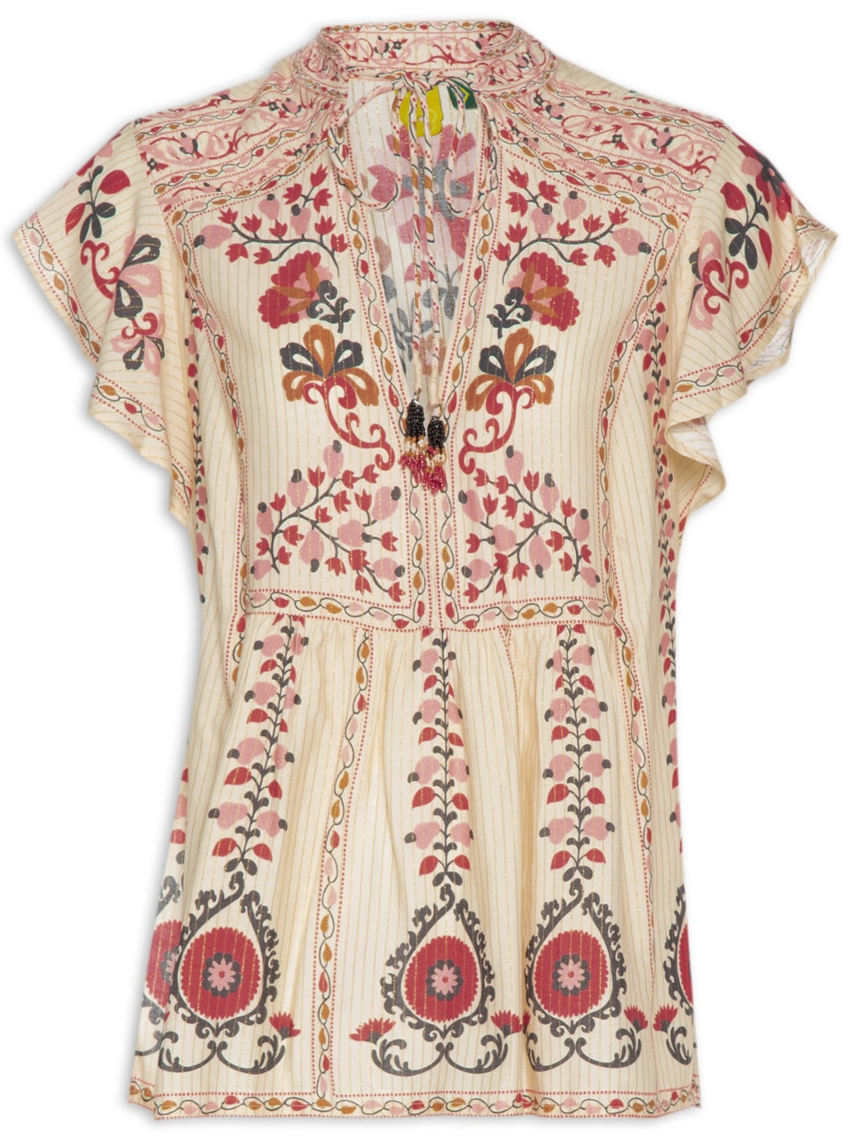 Blusa Feminina Bata Mandala De Caju - Vermelho