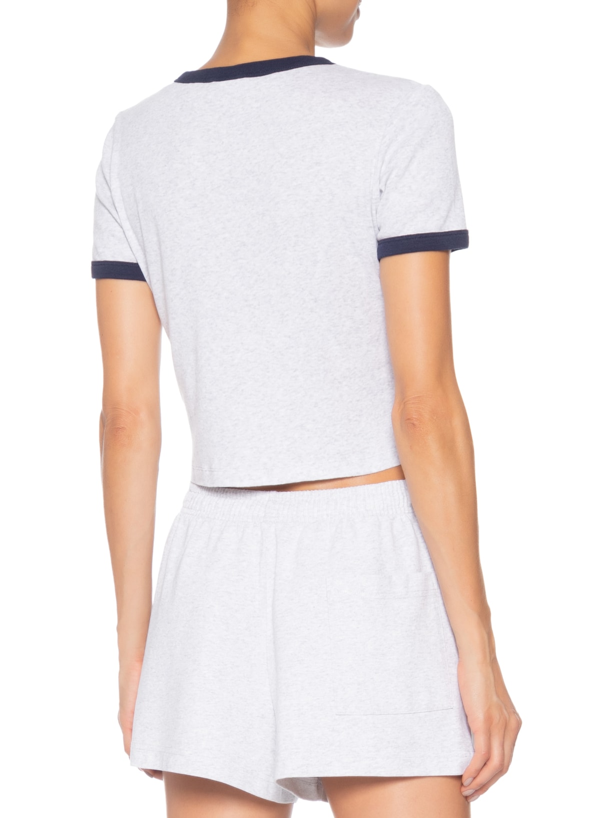 Blusa Feminina BH Crest Soft Ringer Tee Cinza Sporty & Rich