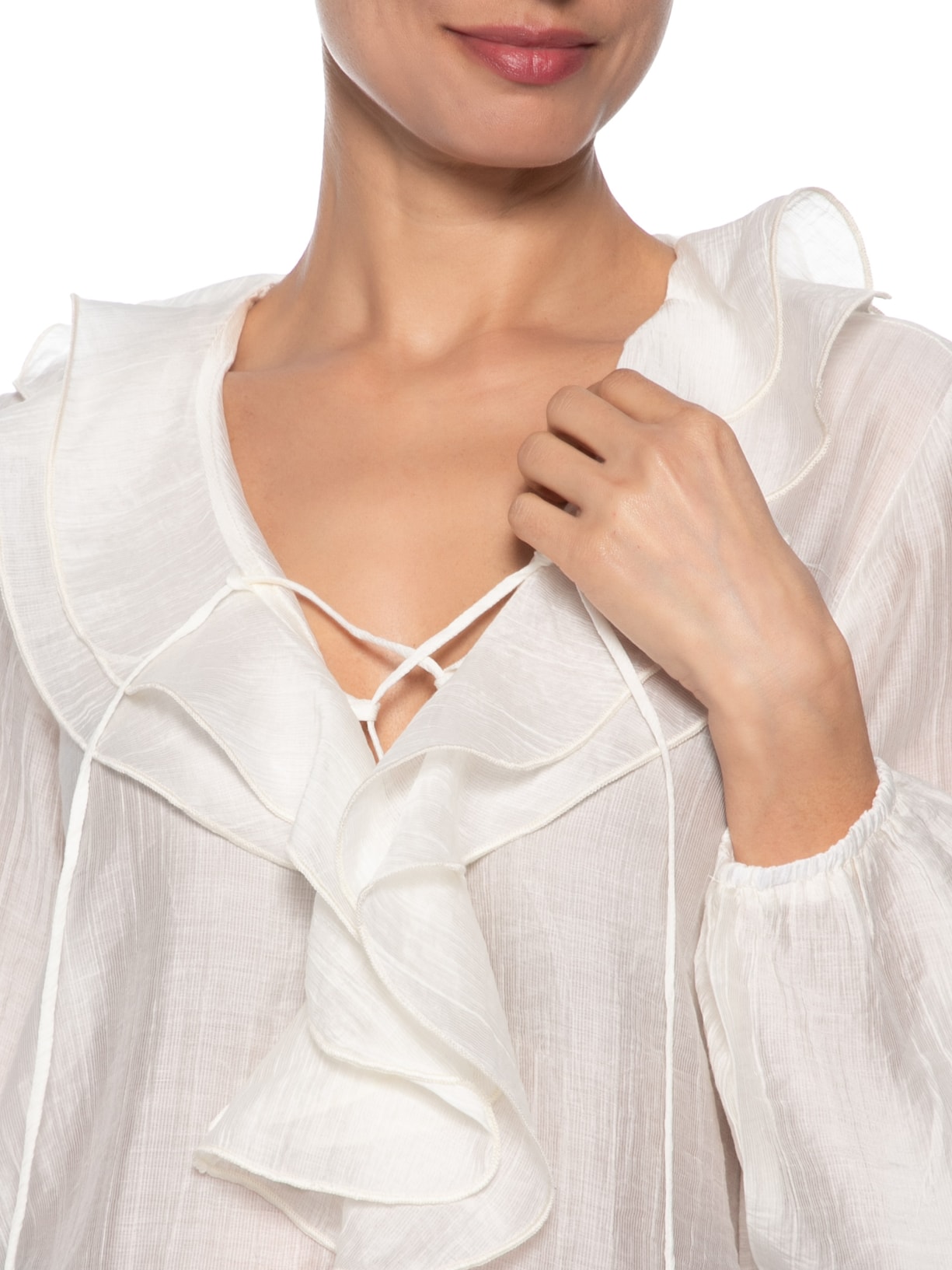 Blusa Feminina Boho Com Babados Off White Market 33