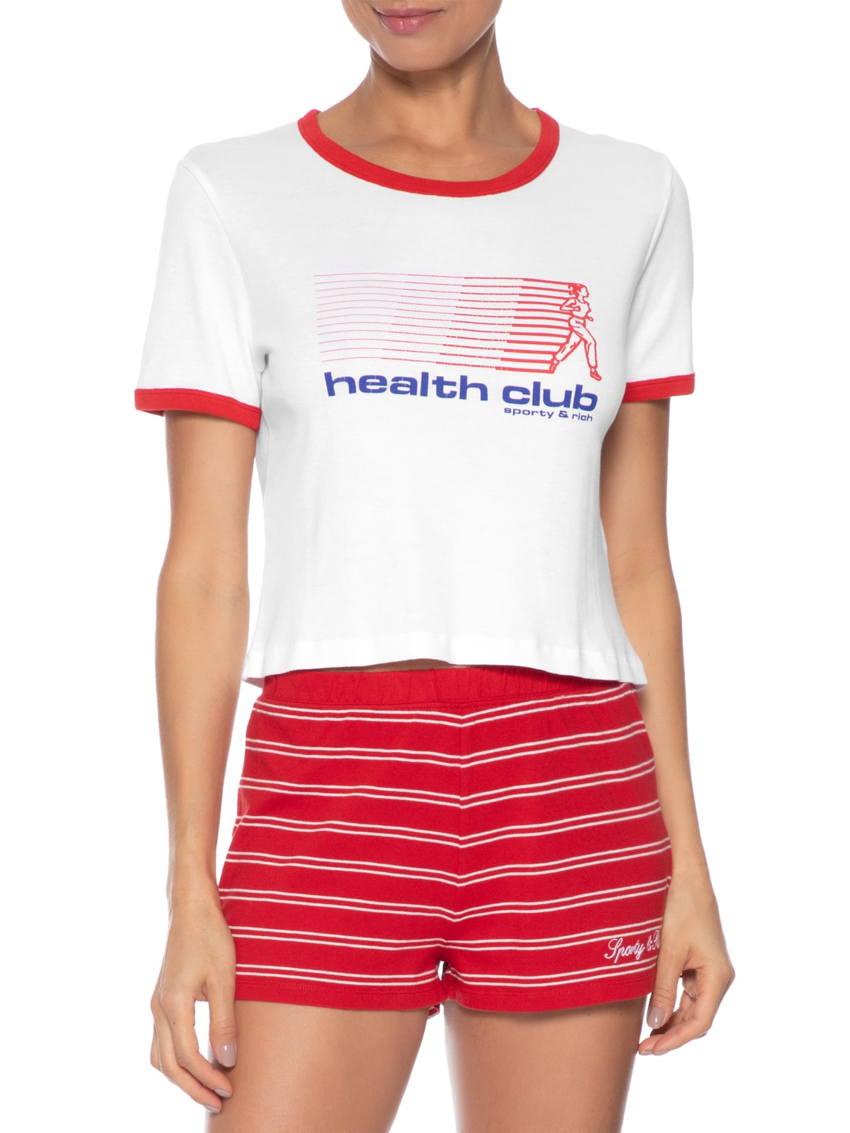 Blusa Feminina Bold Health Soft Ringer Tee  – Branco Sporty & Rich
