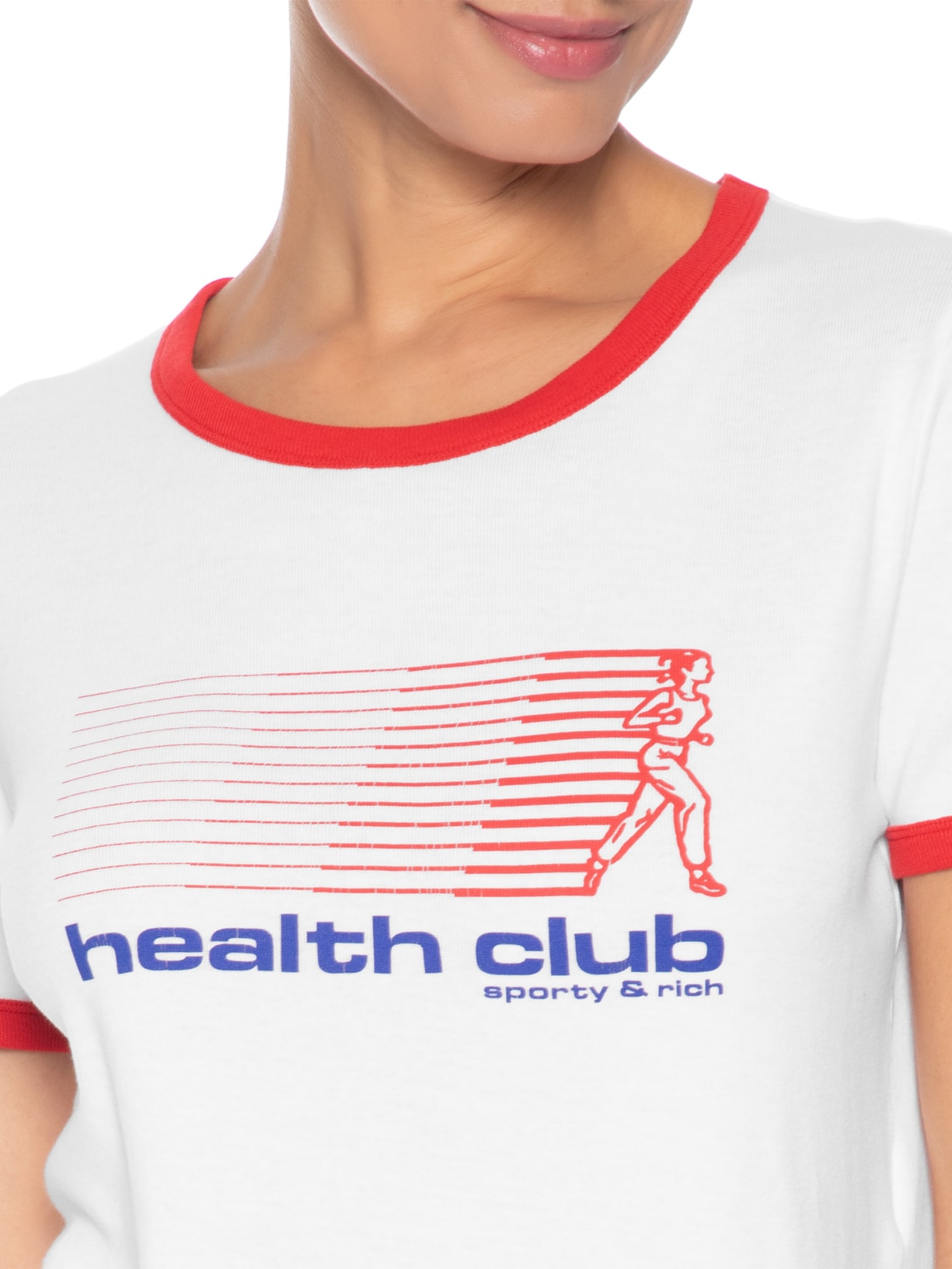 Blusa Feminina Bold Health Soft Ringer Tee  – Branco Sporty & Rich
