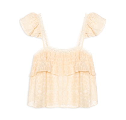 Blusa Feminina Bordada Coqueirinho - Amarelo
