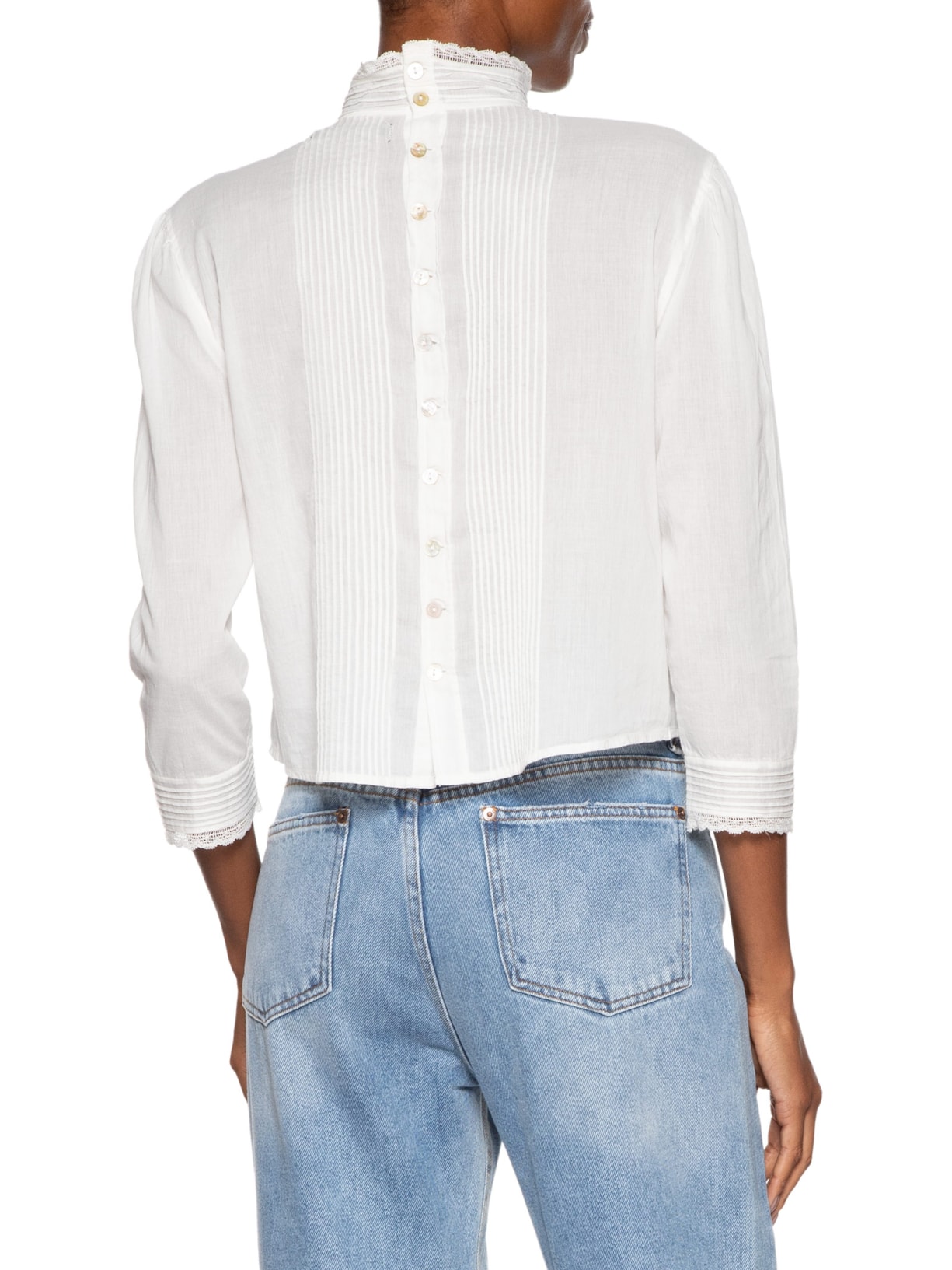 Blusa Feminina Bordada Gola Alta Branco Animale