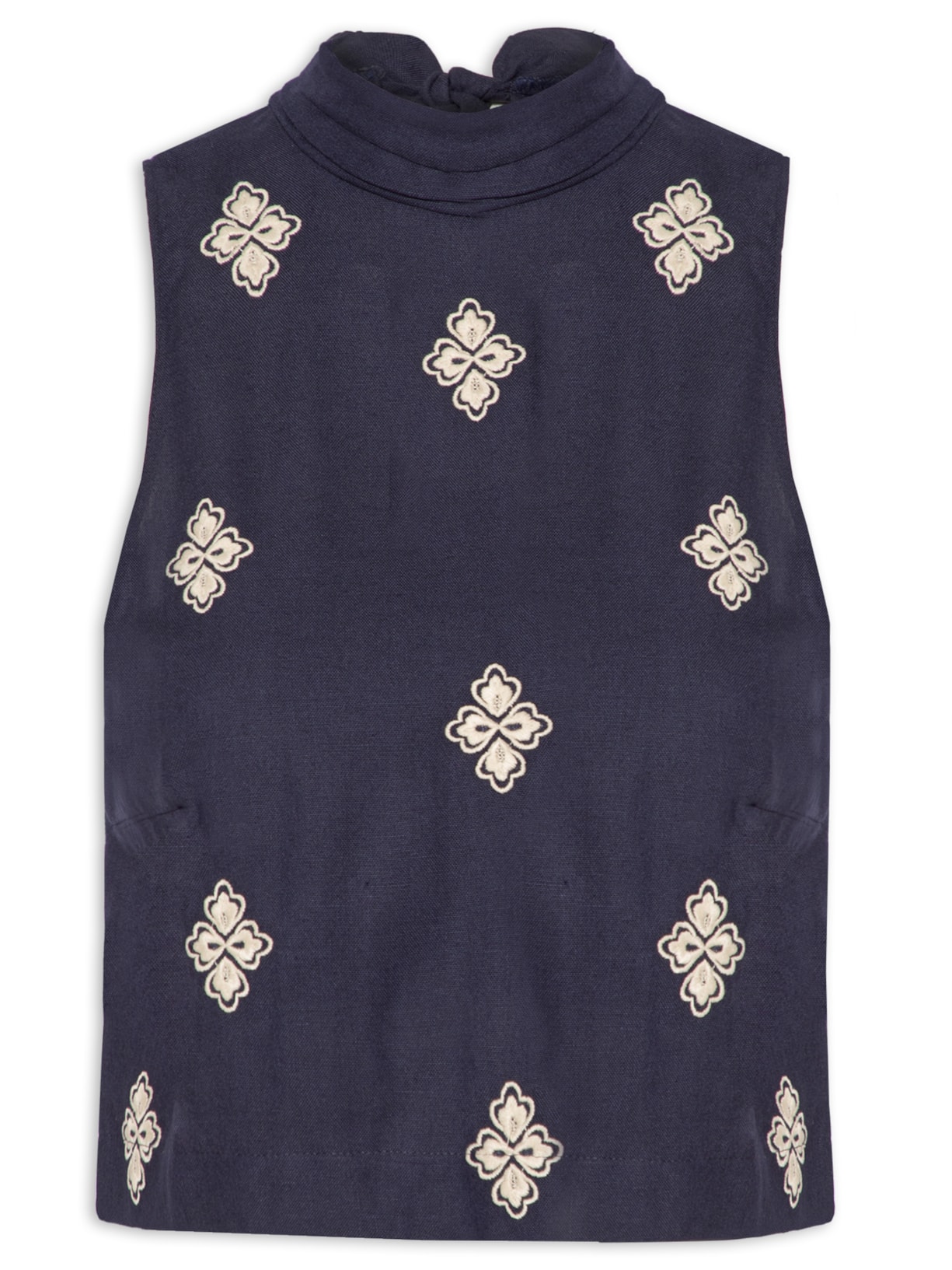 Blusa Feminina Bordada Trevo - Azul