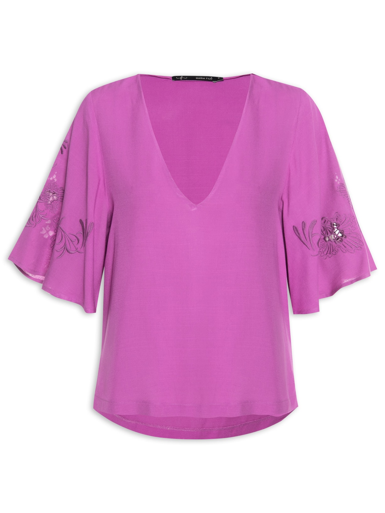 Blusa Feminina Bordado Coral - Rosa