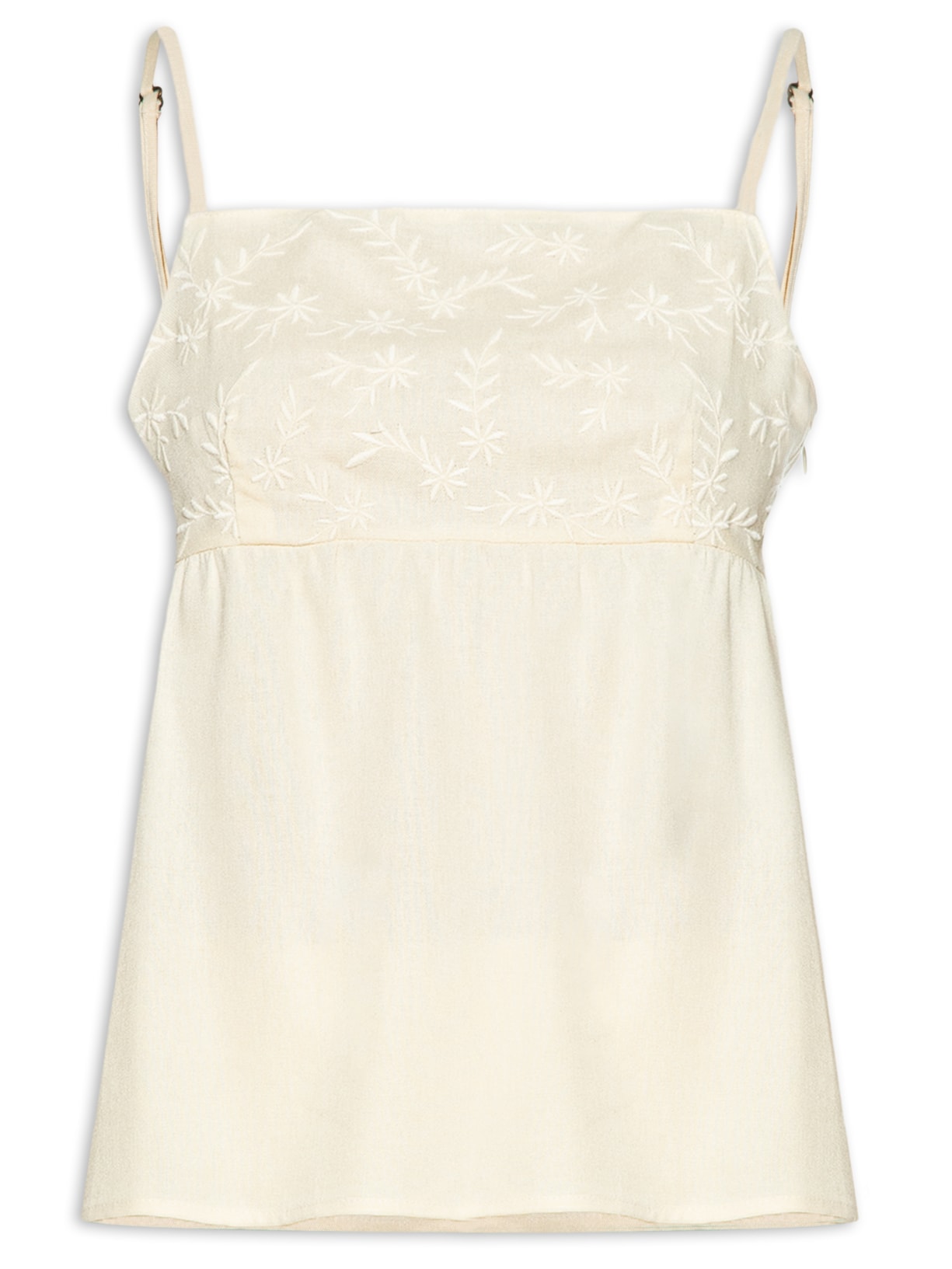 Blusa Feminina Bordado Dália - Bege