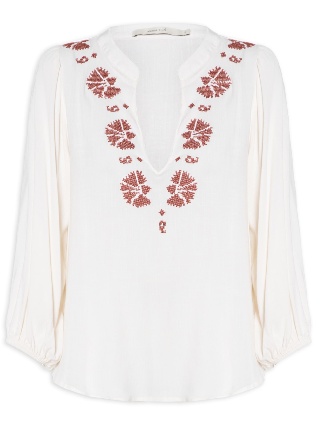 Blusa Feminina Bordado Kasuthi - Maria Filó - Branco