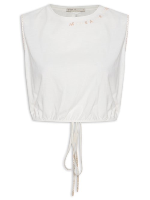 Blusa Feminina Bordado Marinheiro - Off White