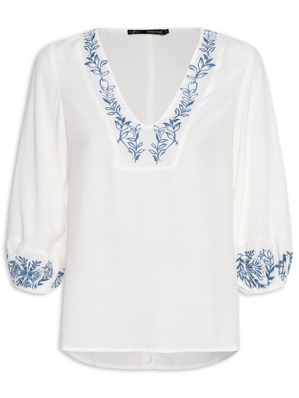 Blusa Feminina Bordado Positano - Branco