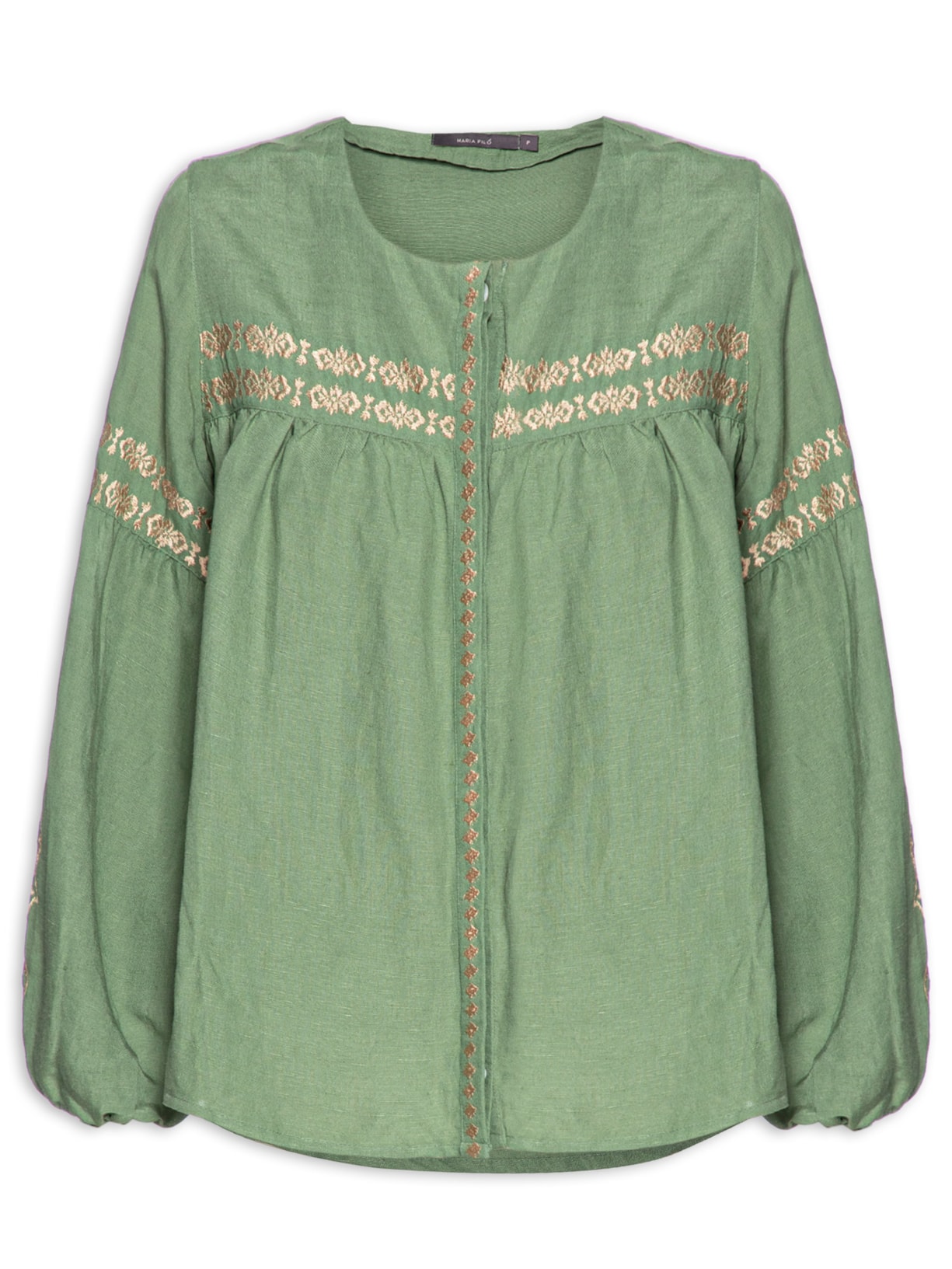 Blusa Feminina Bordado Raja - Verde