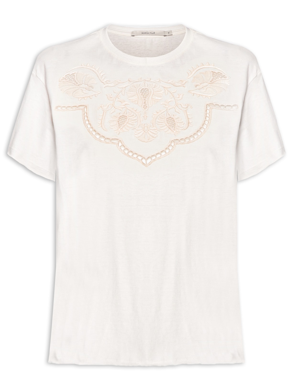 Blusa Feminina Bordado Rechilieur - Branco