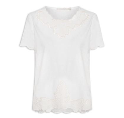 Blusa Feminina Bordado Richilieu - Branco