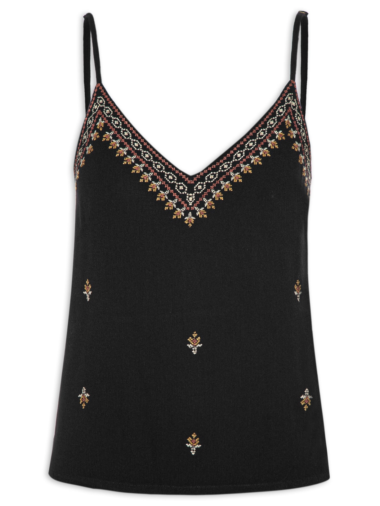 Blusa Feminina Bordado Varanasi - Preto